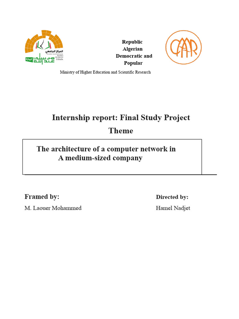 Internship Report | PDF | Computer Network | Osi Model