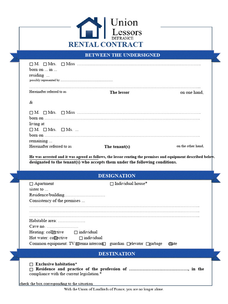 Rental Contract Agreement Template | PDF | Lease | Leasehold Estate