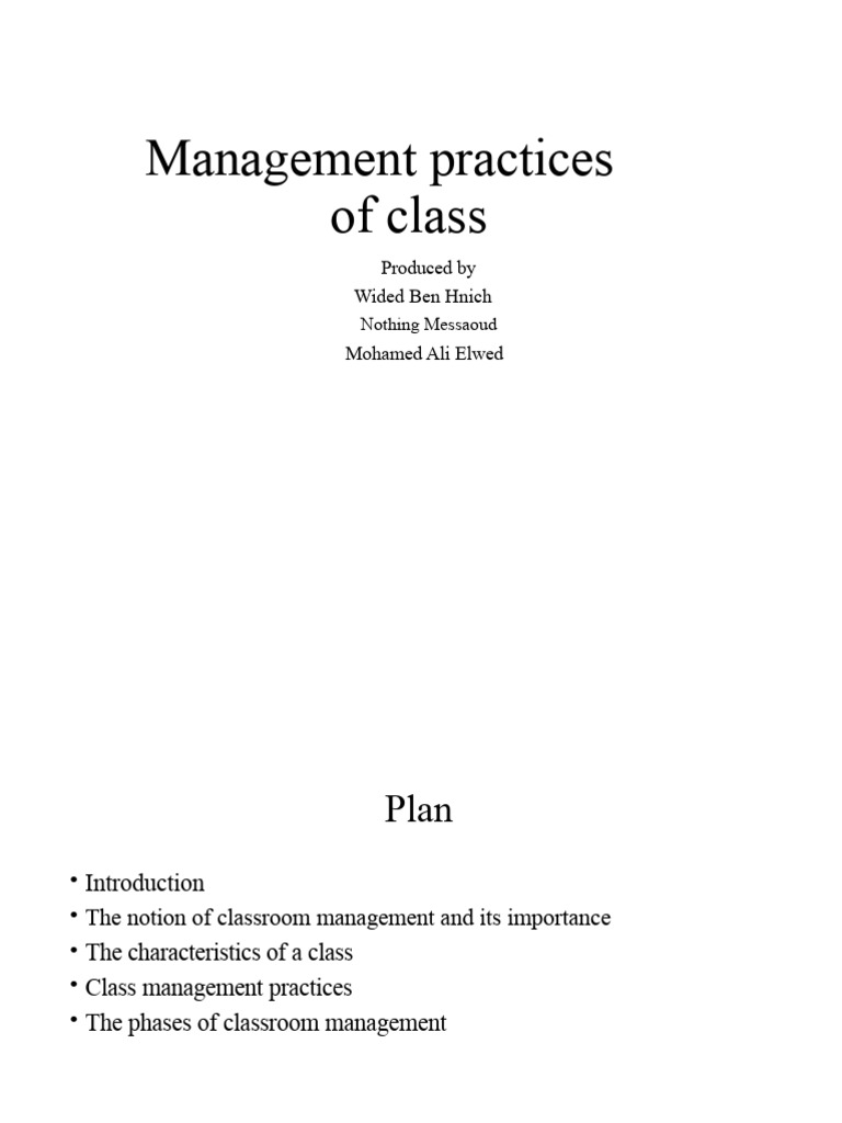 Classroom Management Practices | PDF | Classroom Management | Teachers