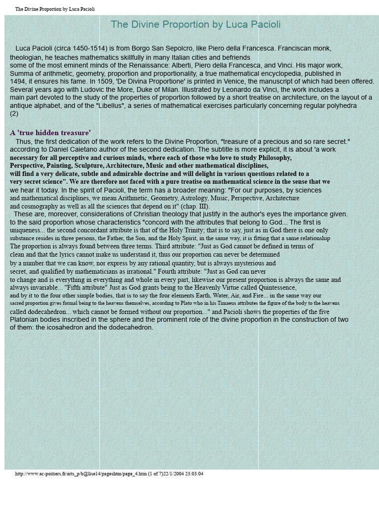 The Divine Proportion Explained | PDF