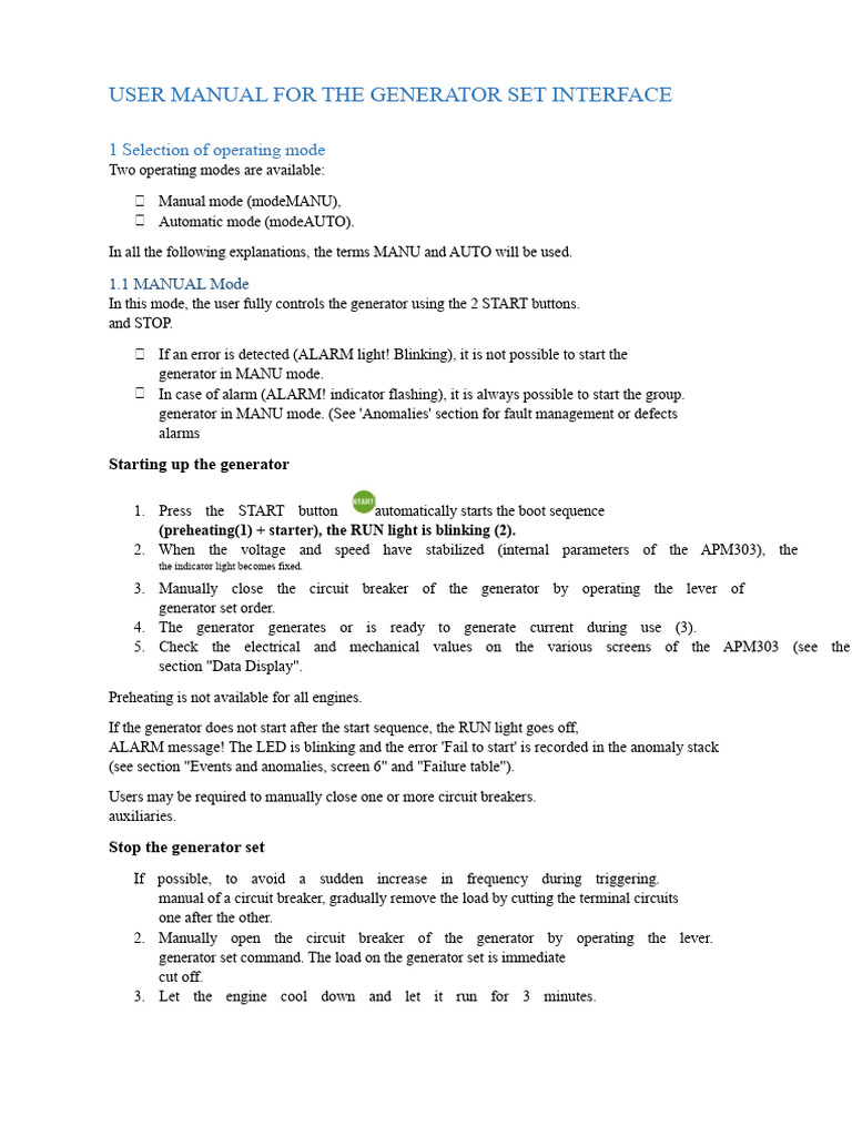 2020 - 2000048305 - Operation and Settings of The Generator Set PDF ...