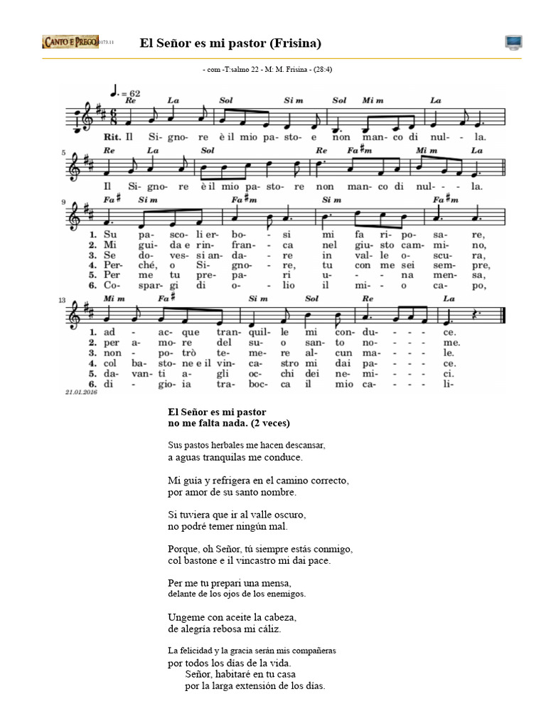 Salmo 22: El Señor es mi pastor | PDF