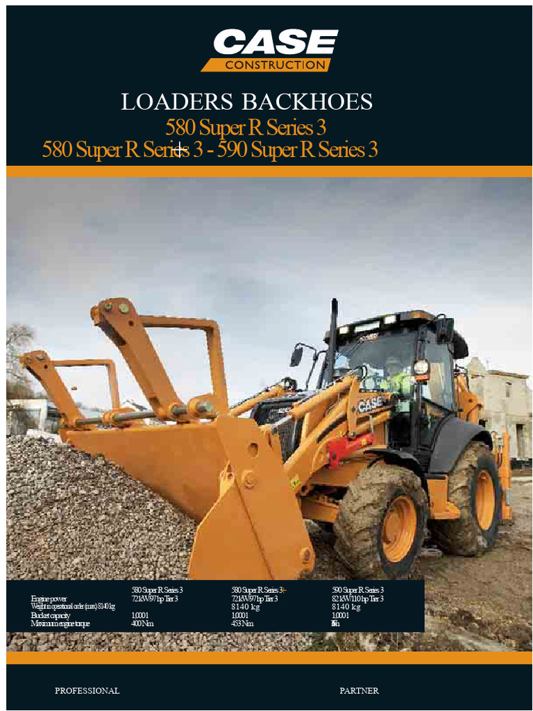 Case 580 Super R Series 3 Backhoe Loader | PDF | Loader (Equipment ...