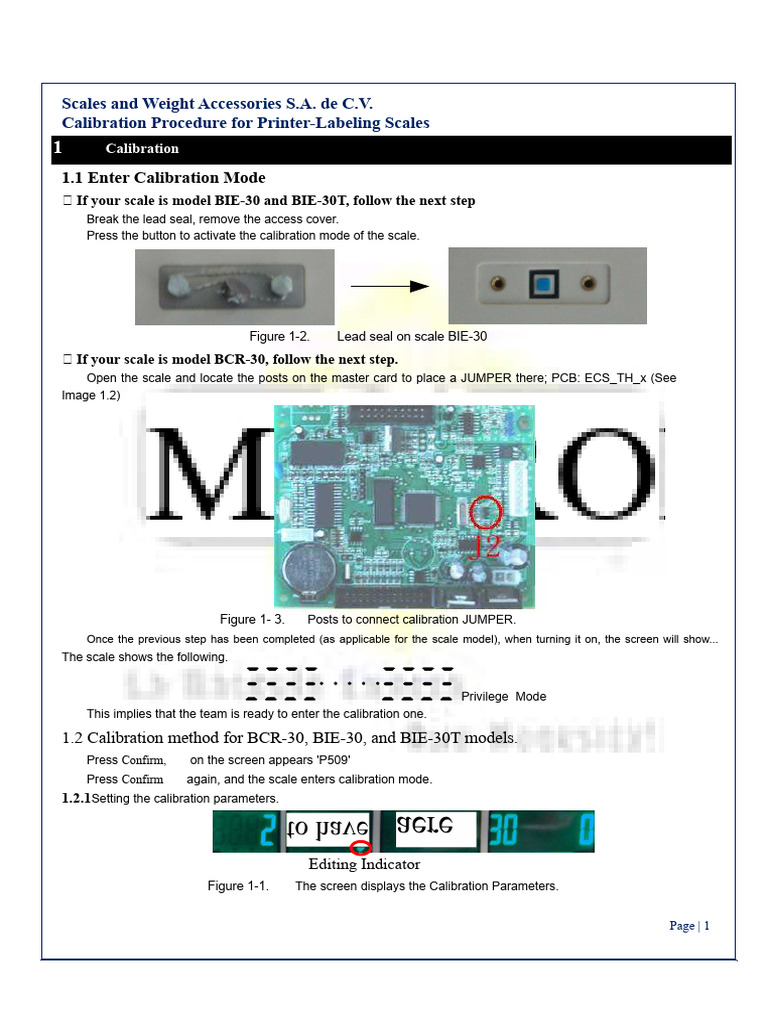 Printer-Labeling Scale Calibration Guide | PDF | Calibration ...