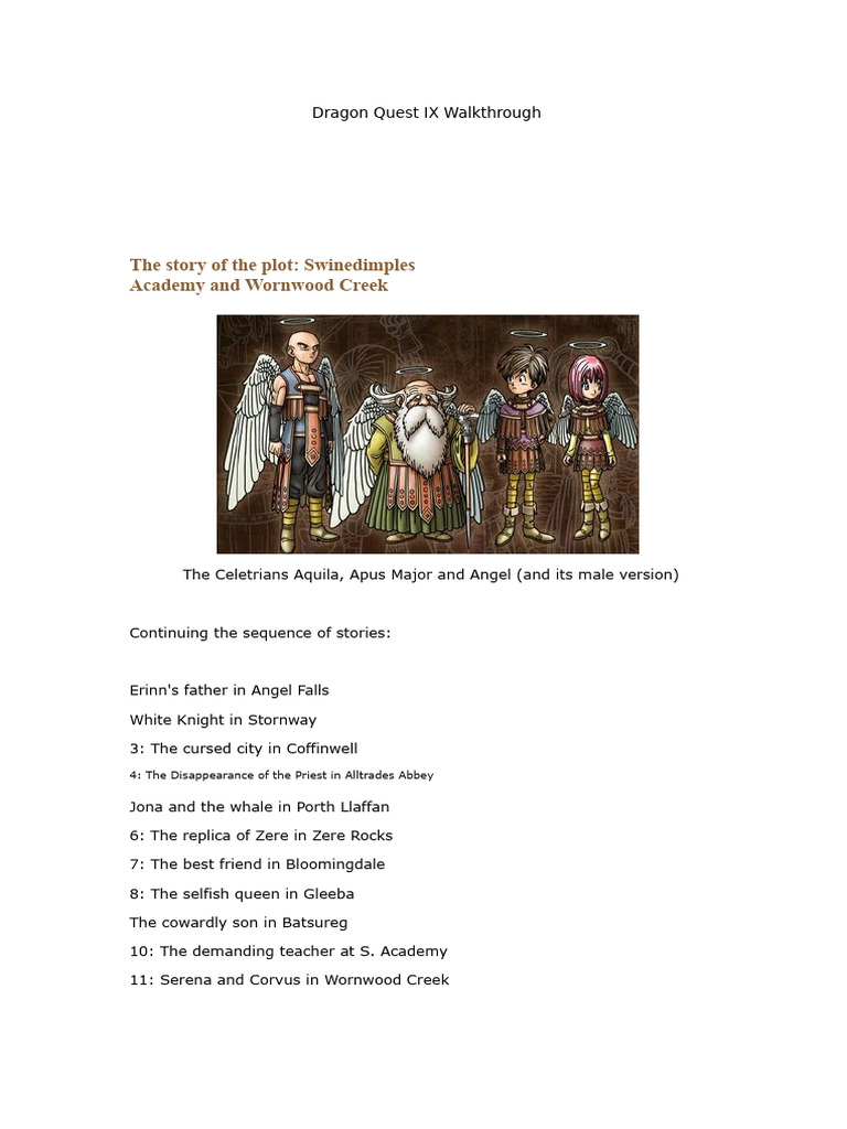 Dragon Quest IX Complete Walkthrough Guide | PDF