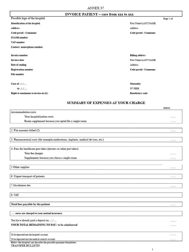 Patient Invoice Summary and Charges | PDF | Hospital | Invoice
