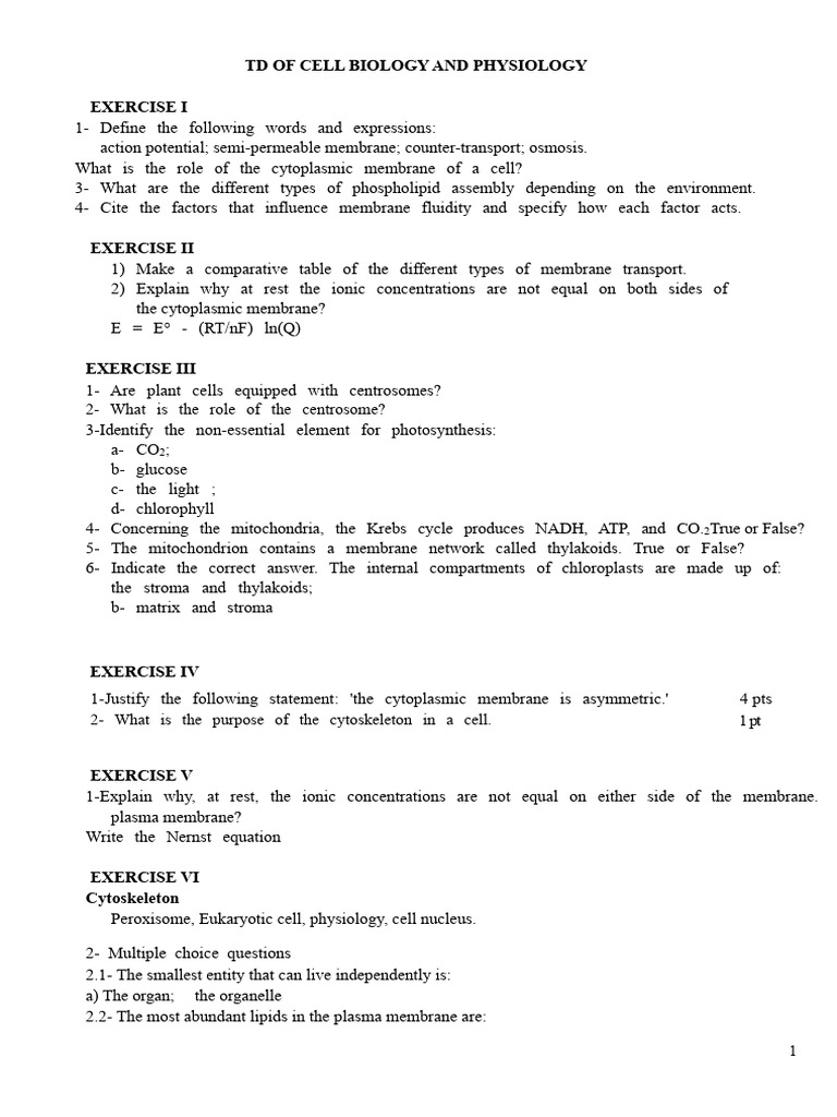 Cell Biology and Physiology Lab | PDF | Cell (Biology) | Endoplasmic ...