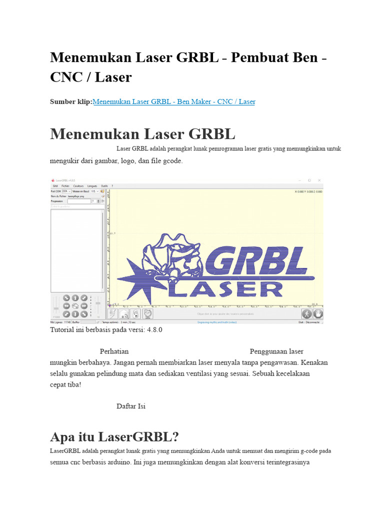 Panduan Lengkap Laser GRBL untuk CNC | PDF
