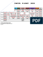 Schedule of Classes 2012
