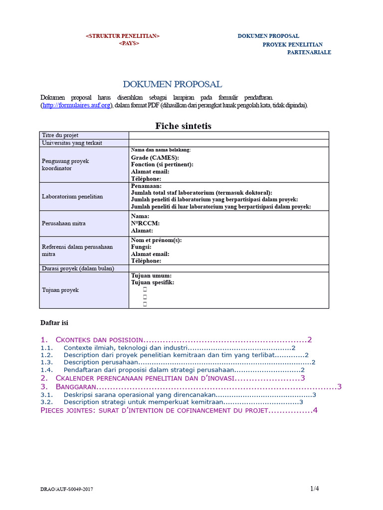 Proposal Penelitian Kemitraan Terstruktur | PDF
