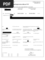 Vehicle Certificate | PDF