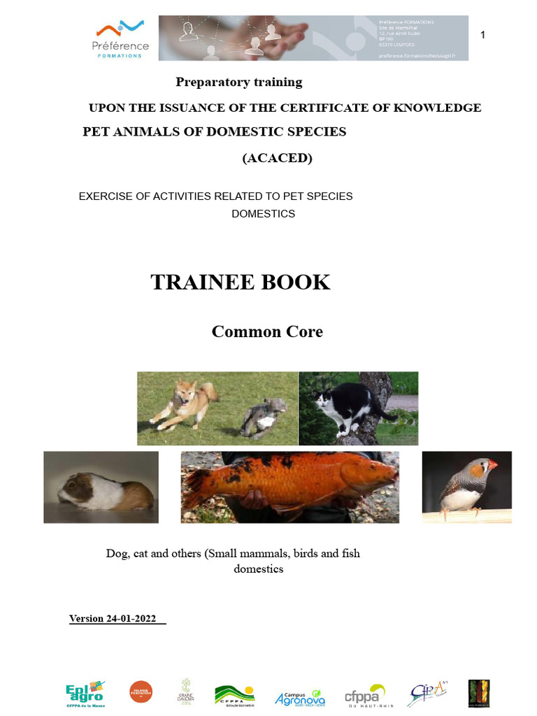 Trainee Book Common Core | PDF | Avian Influenza | Pet
