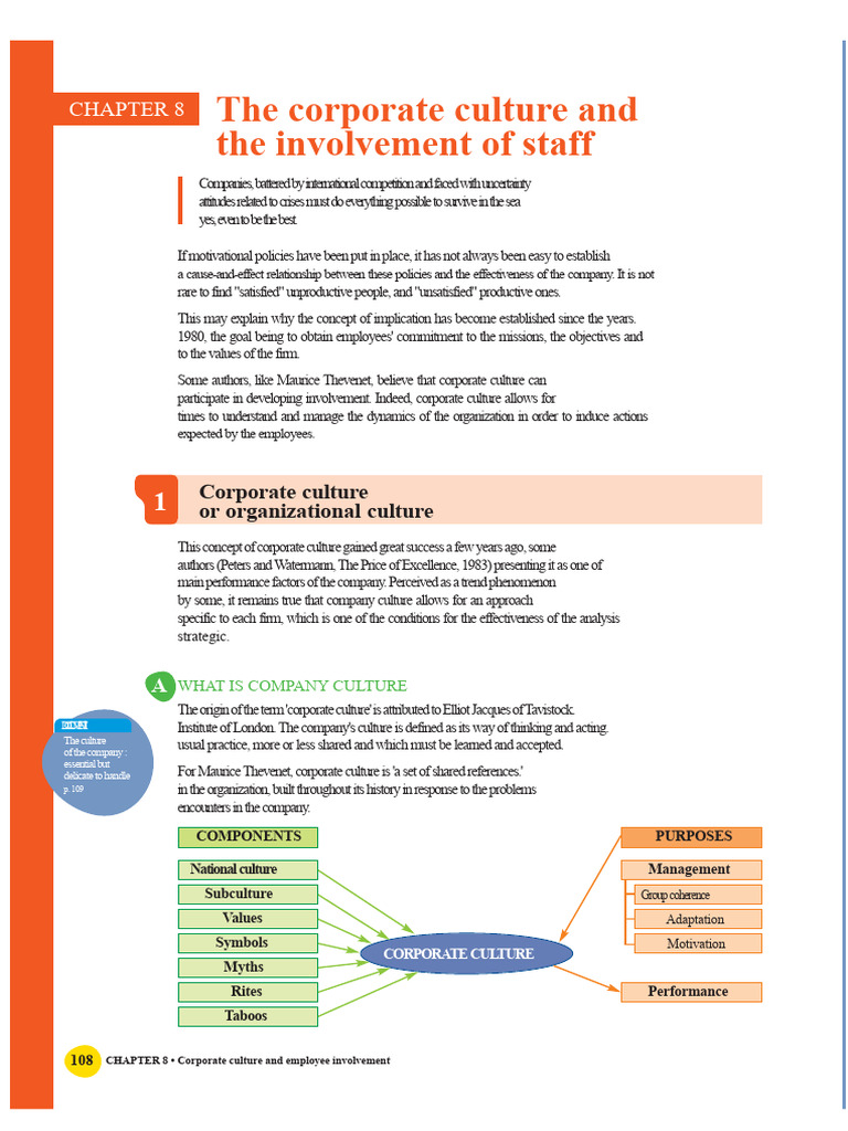 Corporate Culture and Employee Involvement | PDF | Organizational ...