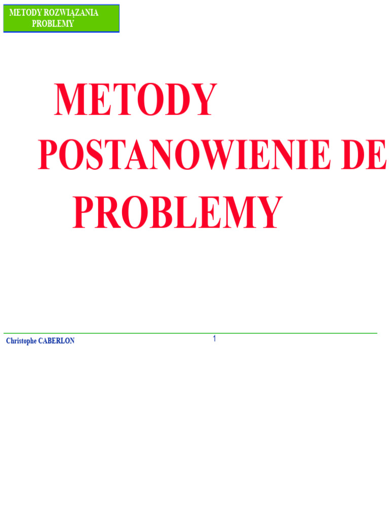 Rozwiązywanie Problemów | PDF