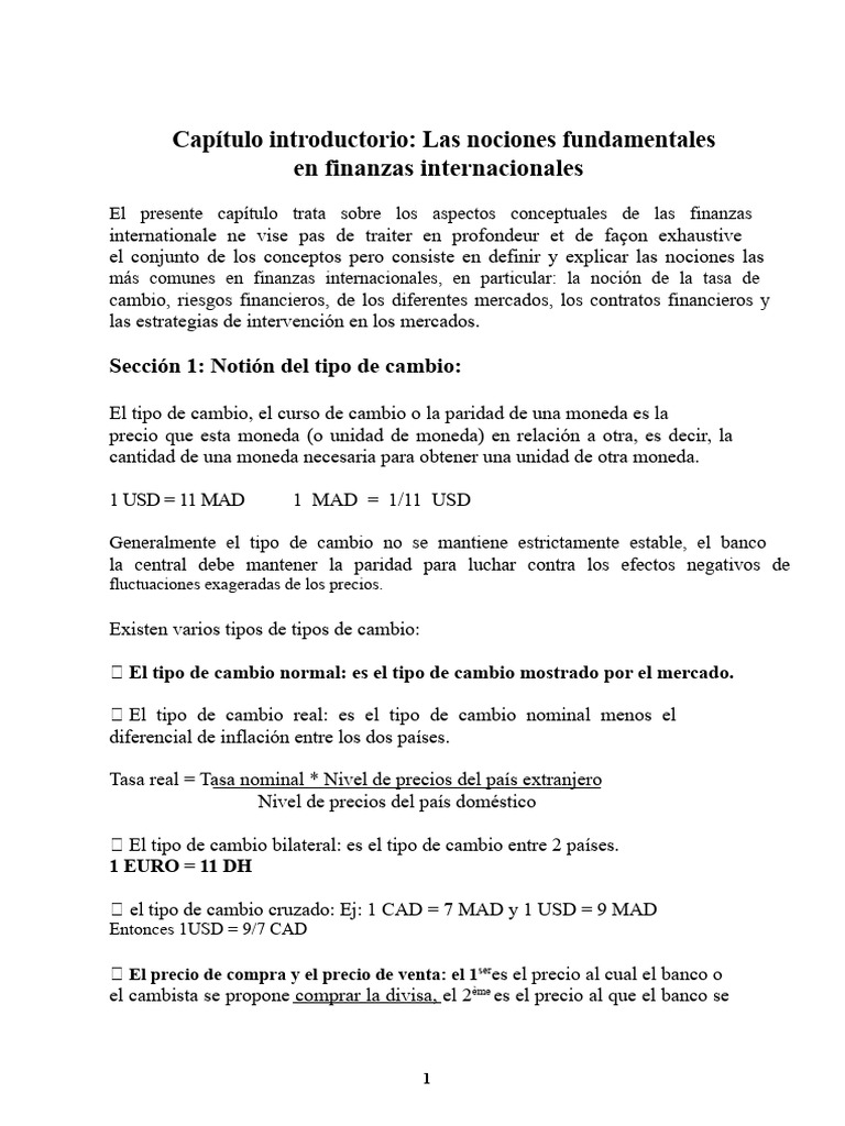 Fundamentos de Finanzas Internacionales | PDF | Tipo de cambio ...