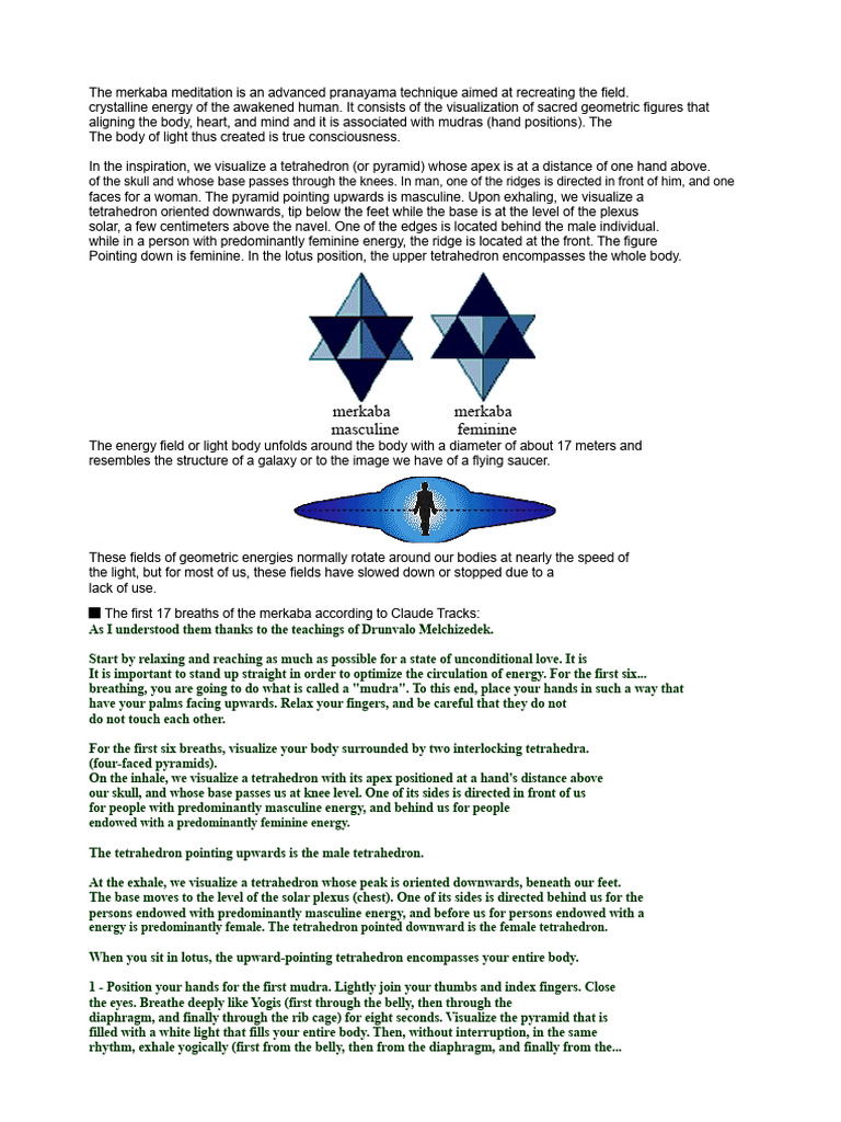 Advanced Merkaba Meditation Guide | PDF | Breathing | Exhalation