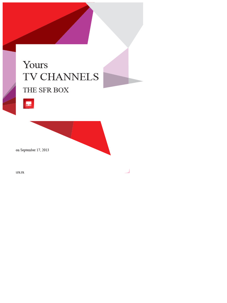 SFR Box TV Channels List 2013 | PDF | Television | Broadcasting
