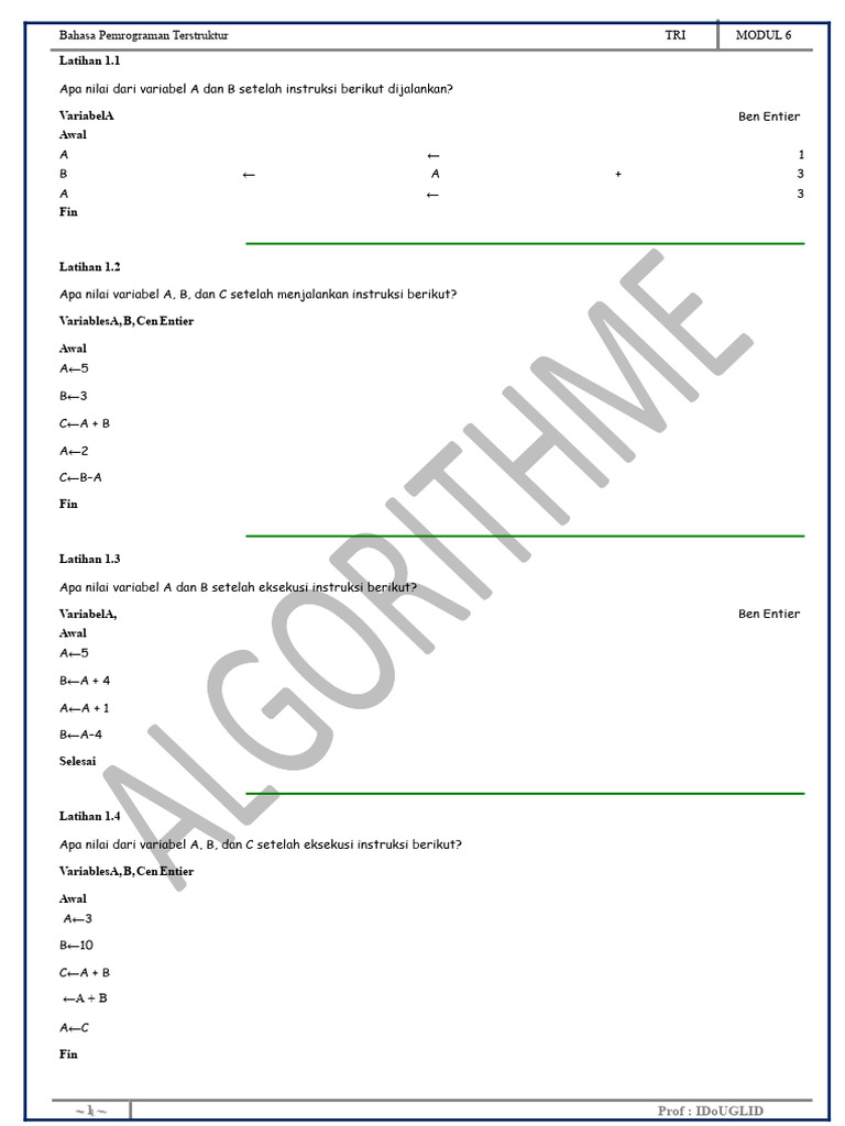 EXERCISES_CORRECTED_ALGORITHM.pdf | PDF