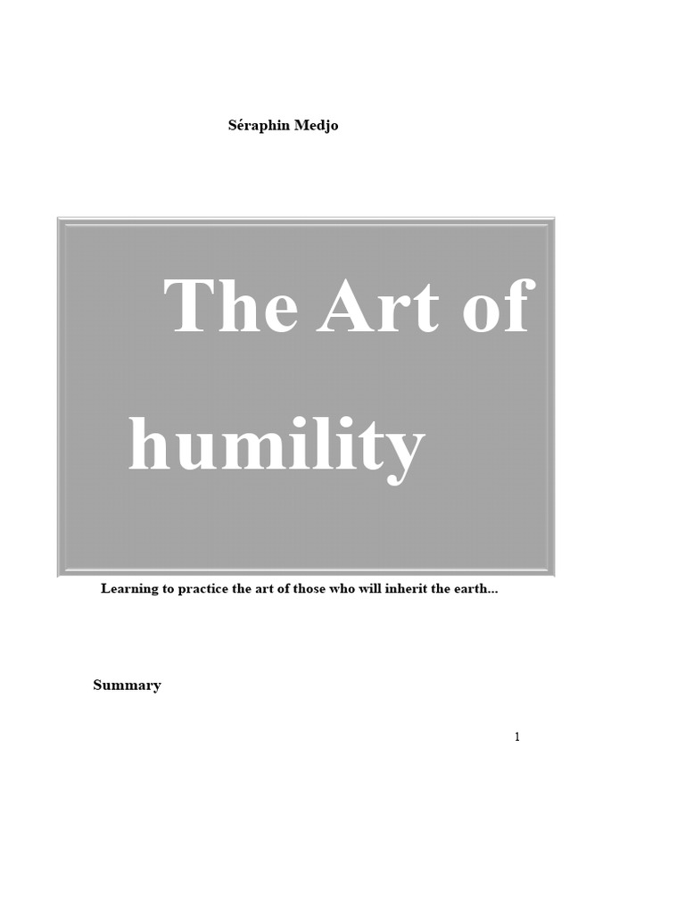 The Art of Humility Explained | PDF | Humility | Abraham