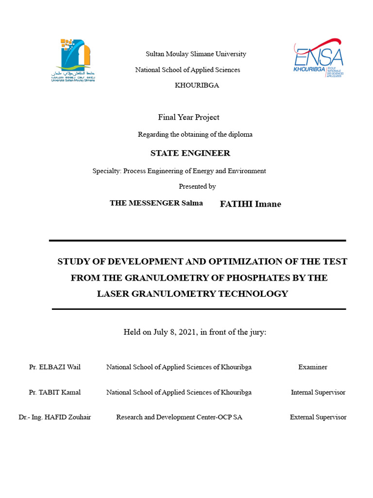 Laser Granulometry of Phosphates Study | PDF