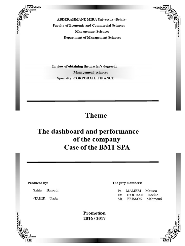Corporate Finance Dashboard Analysis | PDF | Strategic Planning ...