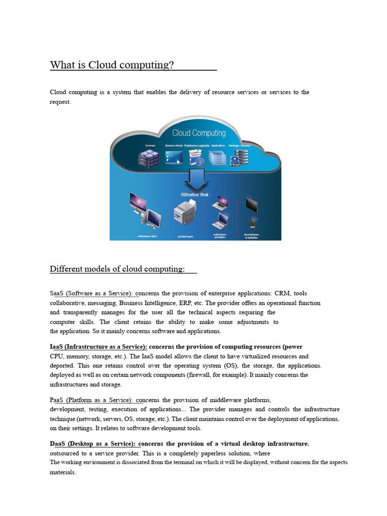 Understanding Cloud Computing Models | PDF | Cloud Computing | Software ...