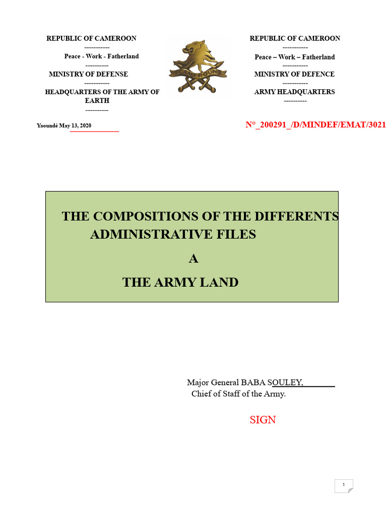 Compositions of The Different Administrative Files | PDF | Diploma ...