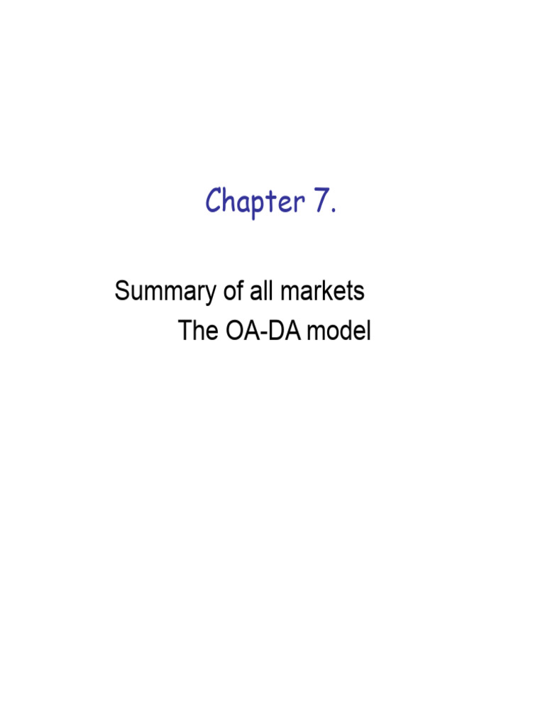 OA-DA Model: Market Equilibrium Analysis | PDF | Macroeconomics ...
