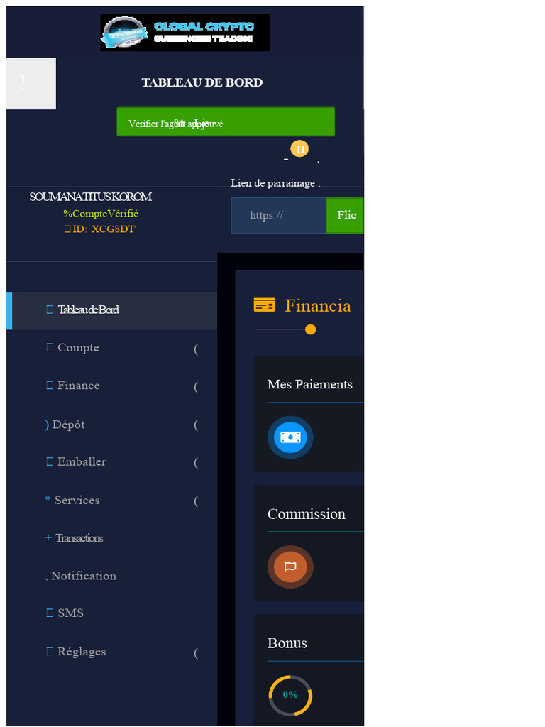 Système MLM de Crypto-Monnaie Liyeplimal - Tableau de Bord 2 | PDF