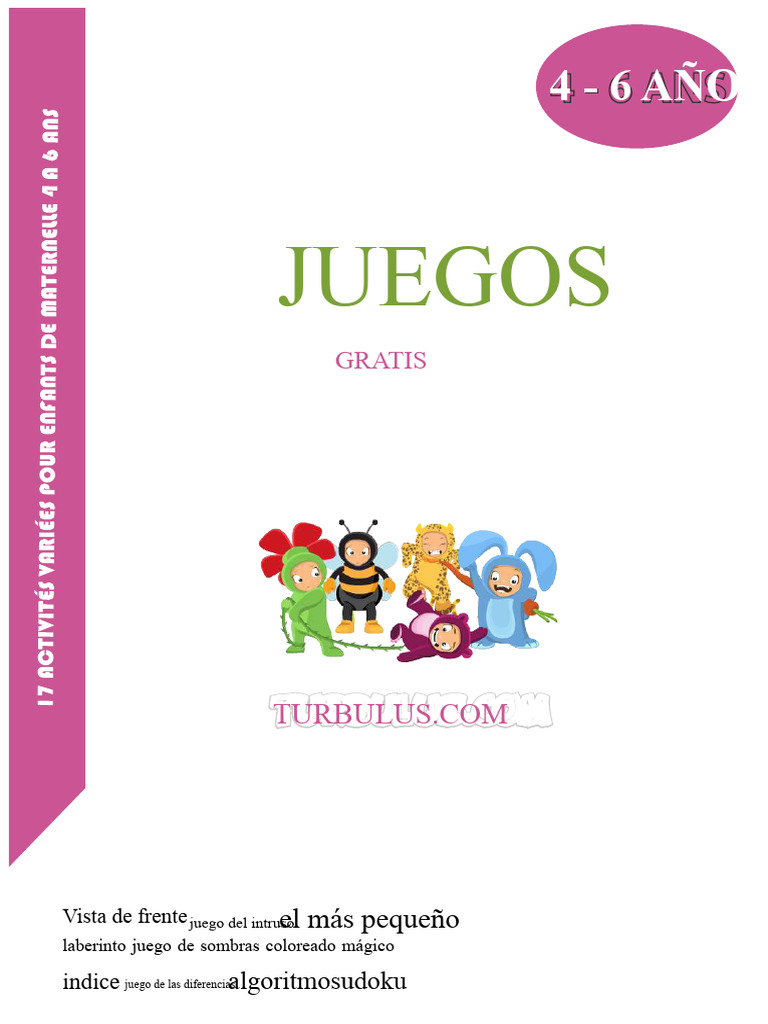 Juegos educativos para niños de 4 a 6 años | PDF