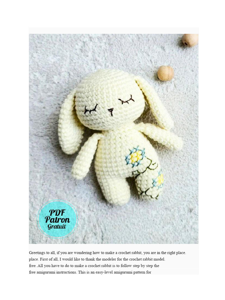 Easy Crochet Rabbit Pattern Guide | PDF