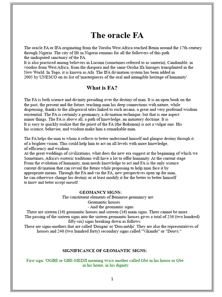 Understanding Yoruba Ifá Divination | PDF