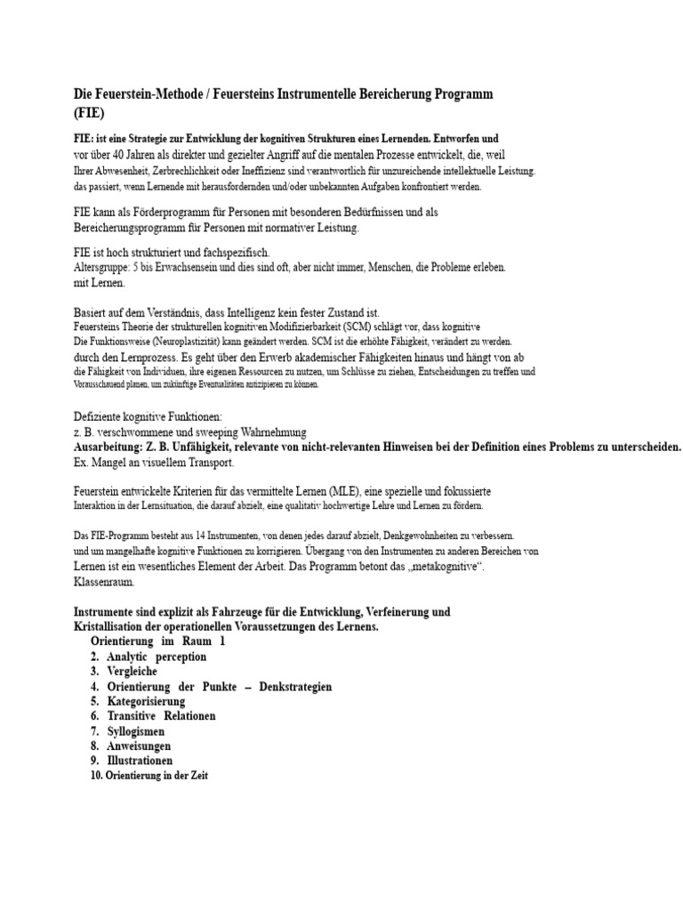 Die Feuerstein-Methode Präsentation | PDF
