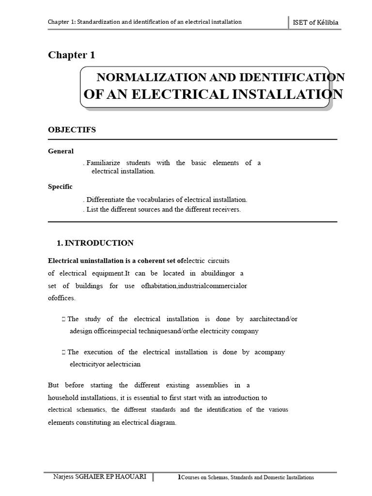 Electrical Installation Standards Overview | PDF | Electrical Wiring ...