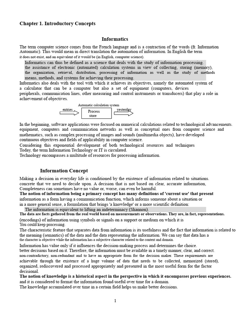 Understanding Informatics and Information Processing | PDF | Computer ...