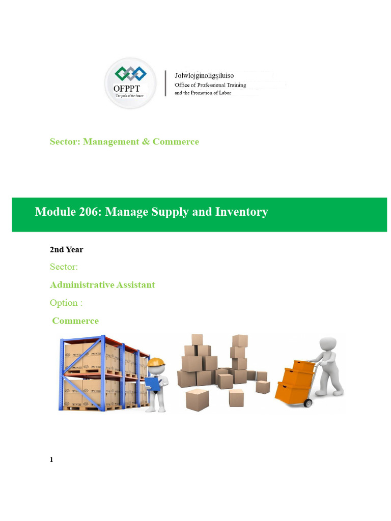 Manage Supply and Inventory Module Guide | PDF | Inventory | Warehouse