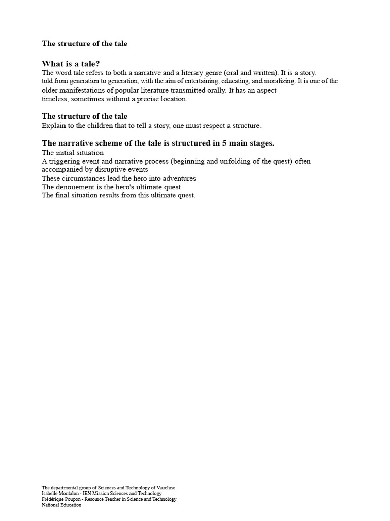 Annex 18 - Narrative Schema Story PDF | PDF | Narrative