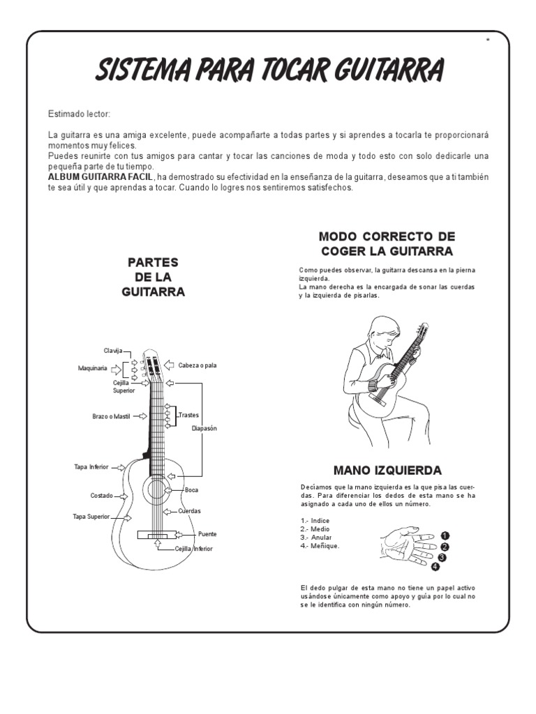 Acordes Guitarra Método De Guitarra 'Primeros Pasos' De FERNANDEZ J. -  Ideal Para Principiantes Aprende A Tocar La Guitarra, image size:768x1024