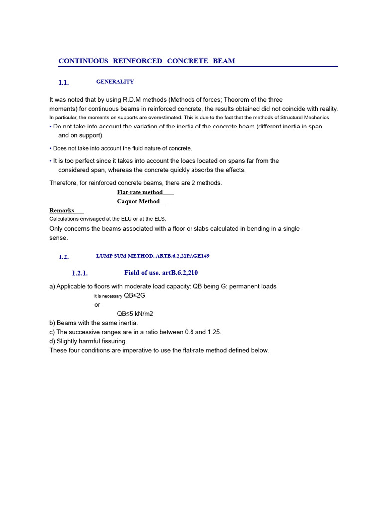 Continuous Reinforced Concrete Beam Analysis | PDF | Beam (Structure ...