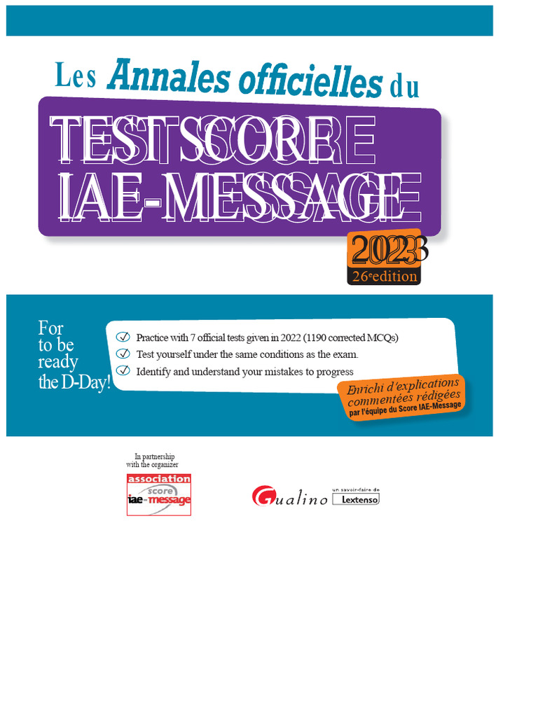 IAE-Message Score Test Prep Guide | PDF | Multiple Choice | Identity ...
