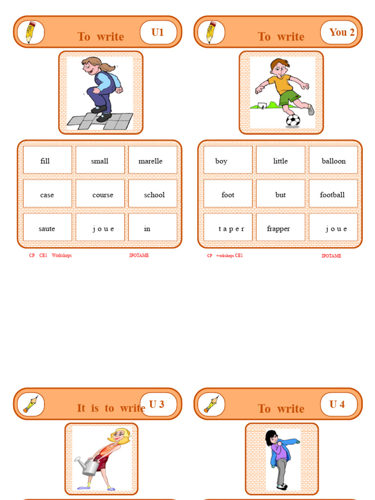 CP CE1 Writing Workshops Guide | PDF