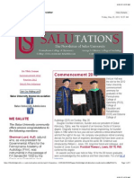 Salus University "Salutations" Newsletter
