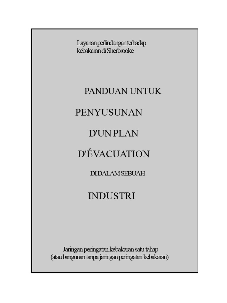 Panduan Rencana Evakuasi Kebakaran Sherbrooke | PDF