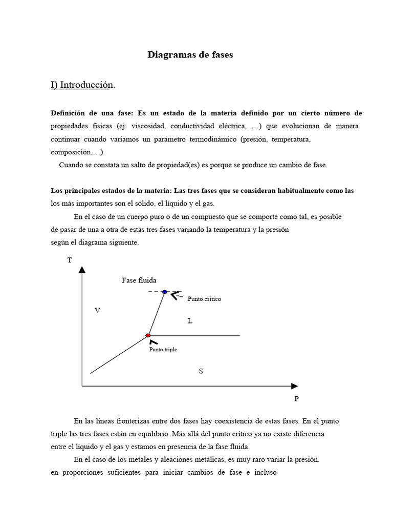 Diagramas de Fases PDF | PDF | Fase (materia) | Diagrama de fases