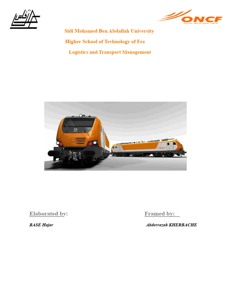 ONCF Logistics Internship Report | PDF | Transport