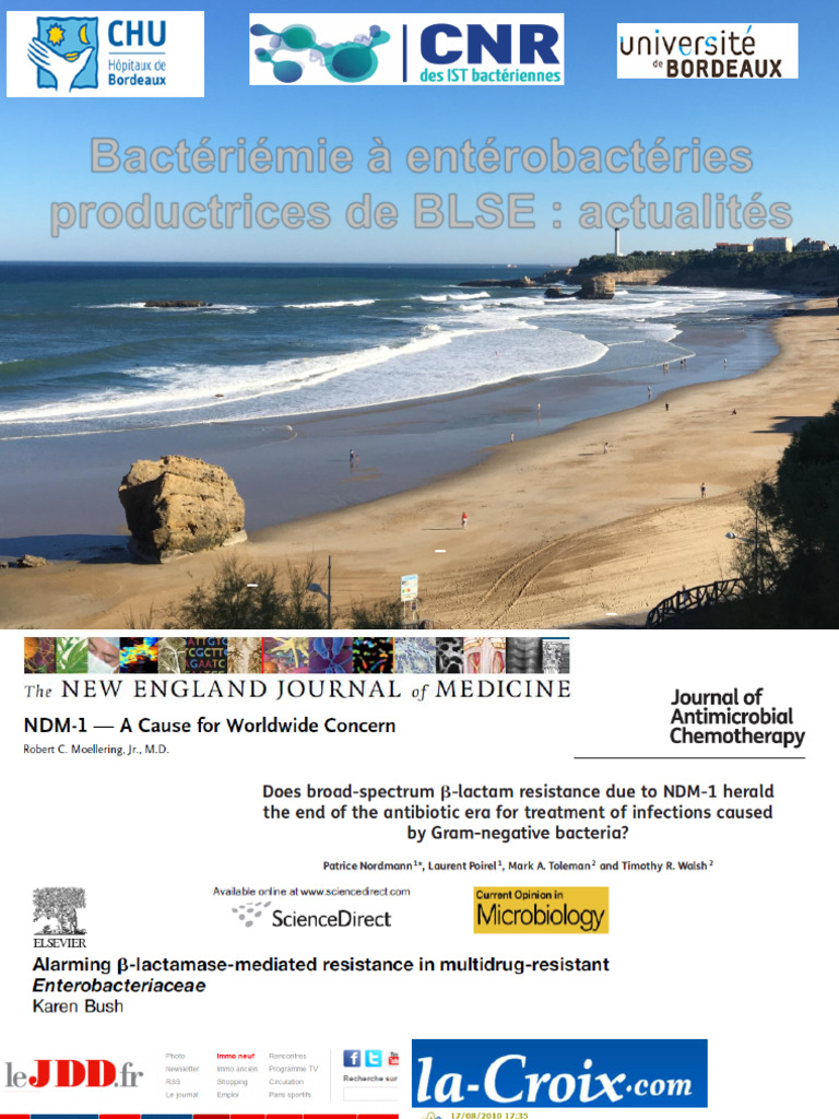 Bactériémies à Entérobactéries BLSE : Actualités | PDF | Résistance aux ...