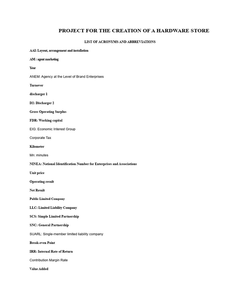 Hardware Store Project Overview and Strategy | PDF | Internal Rate Of ...