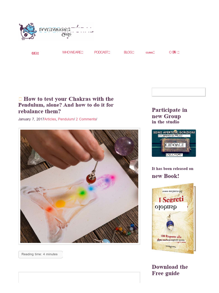 Test Your Chakras with a Pendulum | PDF | Spirituality