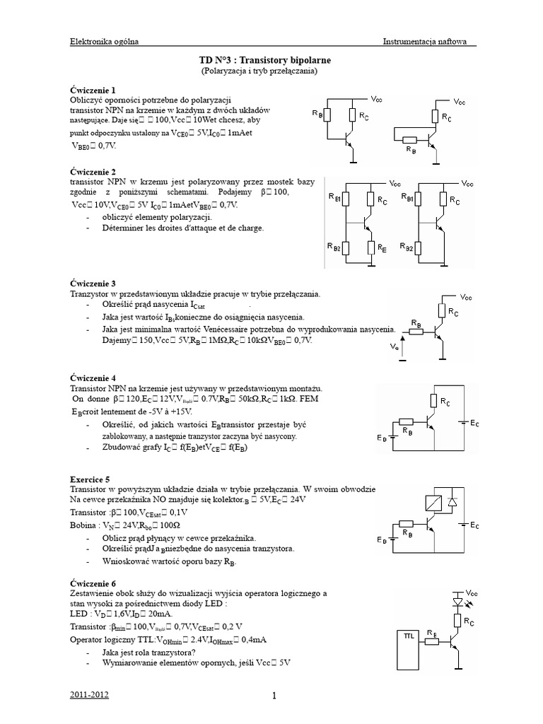 Transistor TD Corrige | PDF