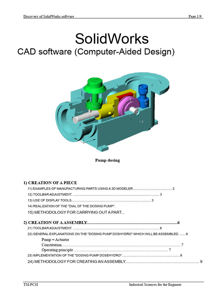SolidWorks Dosing Pump Assembly Guide | PDF | Icon (Computing ...